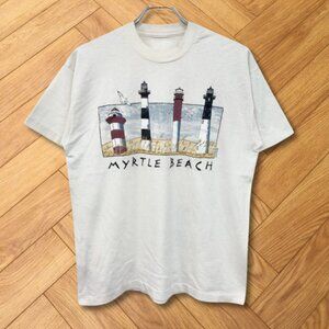 Myrtle Beach Scenery Graphic Tee Lighthouses Print